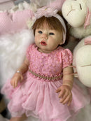 Bebê Reborn Abgail Princesa que faz xixi e coco + Enxoval COMPLETO + 12X sem juros + Frete Grátis