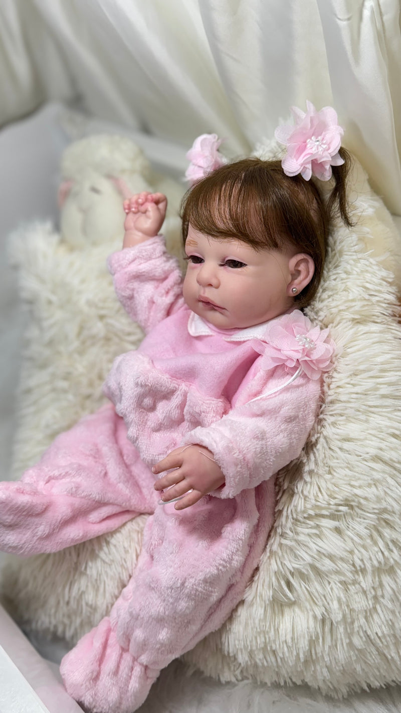 Bebê Reborn Maria Flor Lançamento + Enxoval COMPLETO + 12X SEM JUROS + Frete Grátis