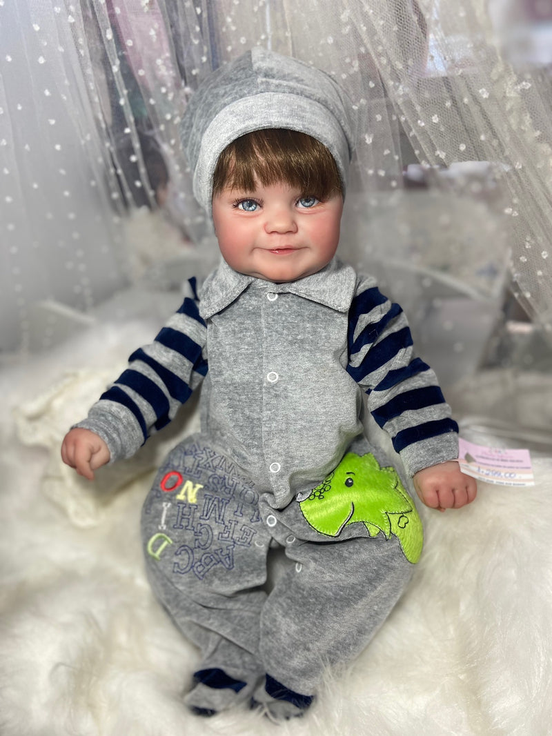Bebê Reborn Pedrinho Menino Silicone  Lançamento 2024+ Enxoval de brinde+ 6X sem juros+ Frete Grátis