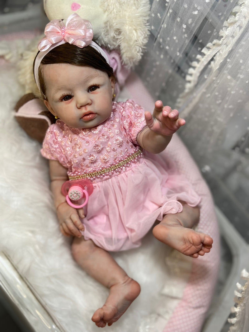 Bebê Reborn Abgail Premium Lançamento 2024+ Enxoval de brinde+ 6X sem juros+ Frete Grátis