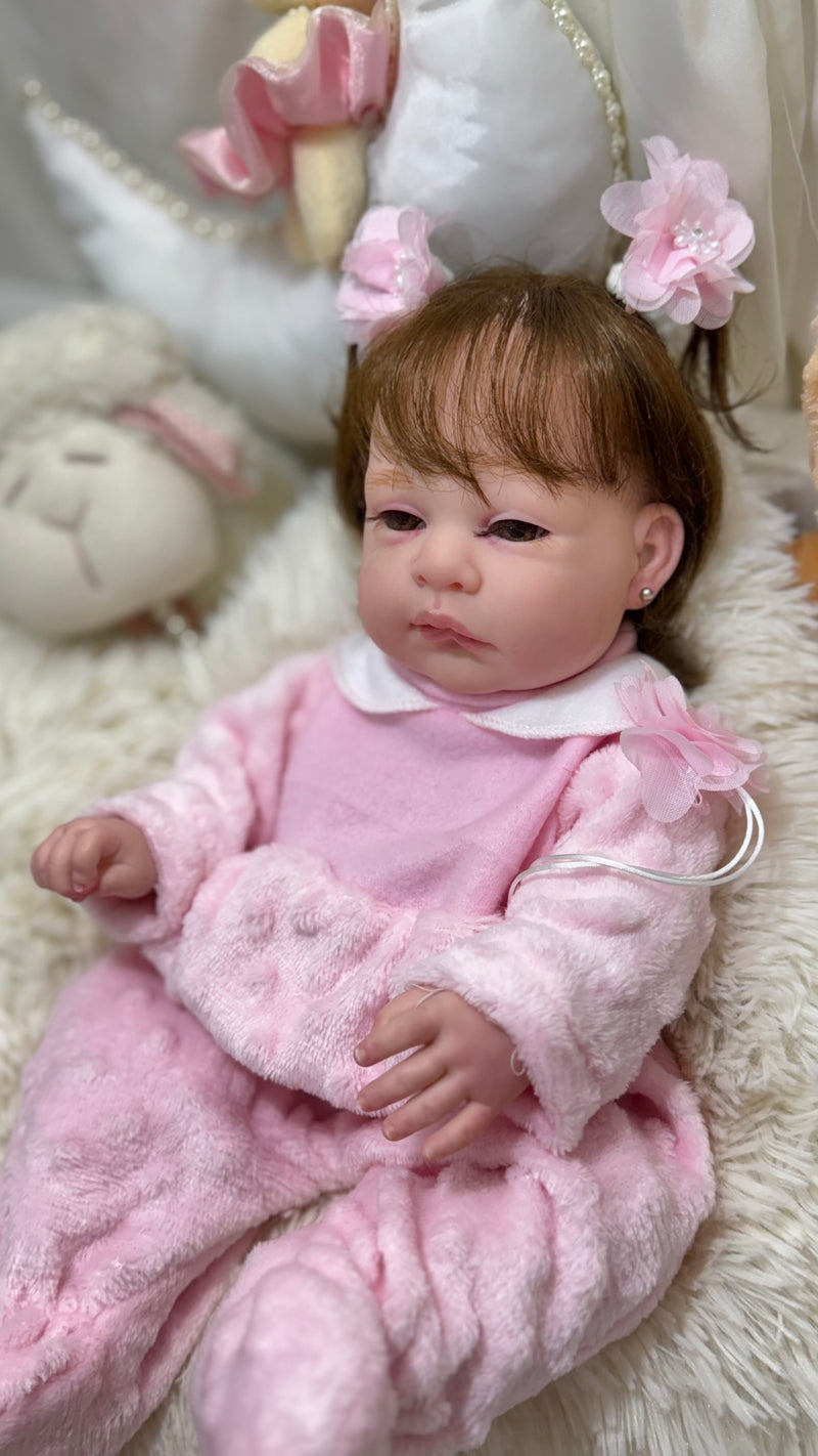 Bebê Reborn Maria Flor Lançamento + Enxoval COMPLETO + 12X SEM JUROS + Frete Grátis