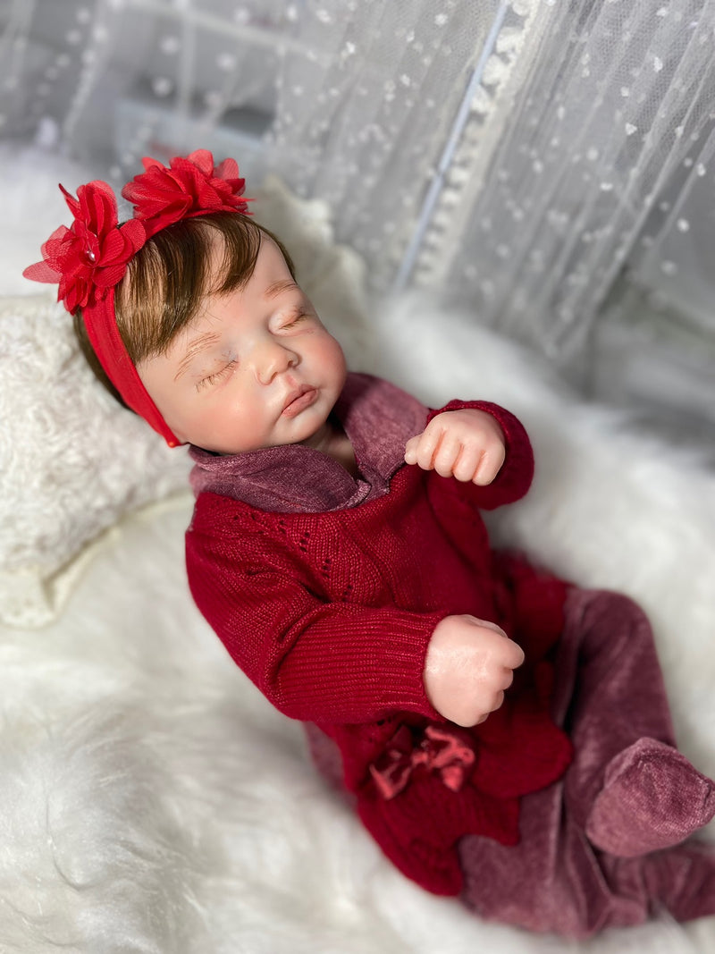 Bebê Reborn  Yanka silicone dormindo Premium Lançamento 2024+ Enxoval de brinde+ 6X sem juros+ Frete Grátis