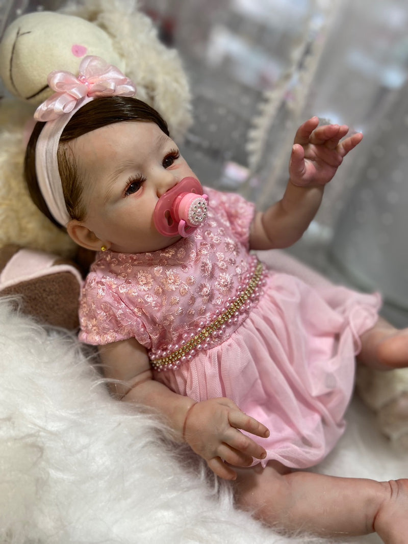 Bebê Reborn Abgail Premium Lançamento 2024+ Enxoval de brinde+ 6X sem juros+ Frete Grátis