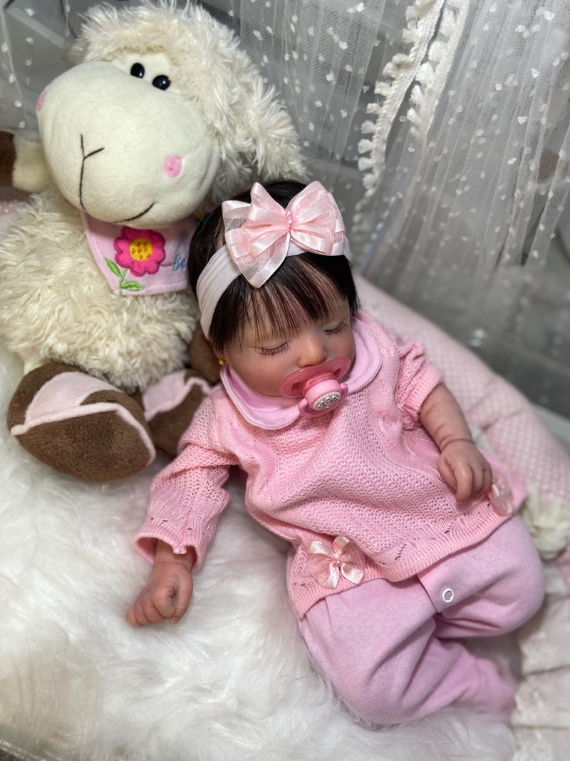 Bebê Reborn Rosalie Premium Lançamento 2024+ Enxoval de brinde+ 6X sem juros+ Frete Grátis