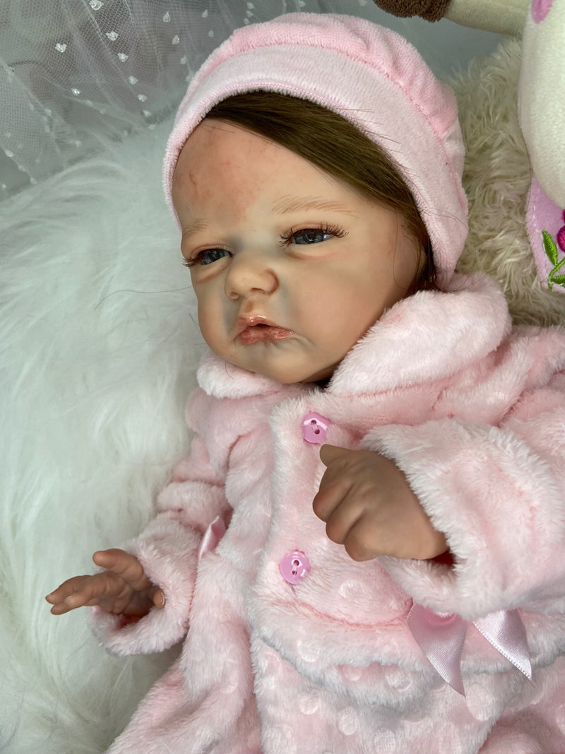 Bebê Reborn Valentina Lançamento faz coco e xixi 2024+ Enxoval de brinde+ 6X sem juros+ Frete Grátis