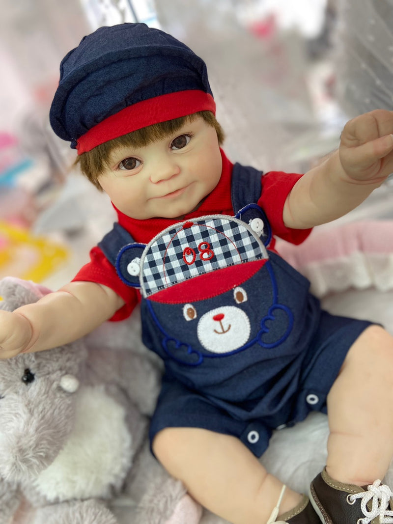 Bebê Reborn Maddie Menino Silicone  Lançamento 2024+ Enxoval de brinde+ 6X sem juros+ Frete Grátis