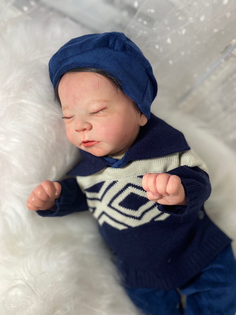 Bebê Reborn Benicio realista tecido Premium Lançamento 2024+ Enxoval de brinde+ 6X sem juros+ Frete Grátis
