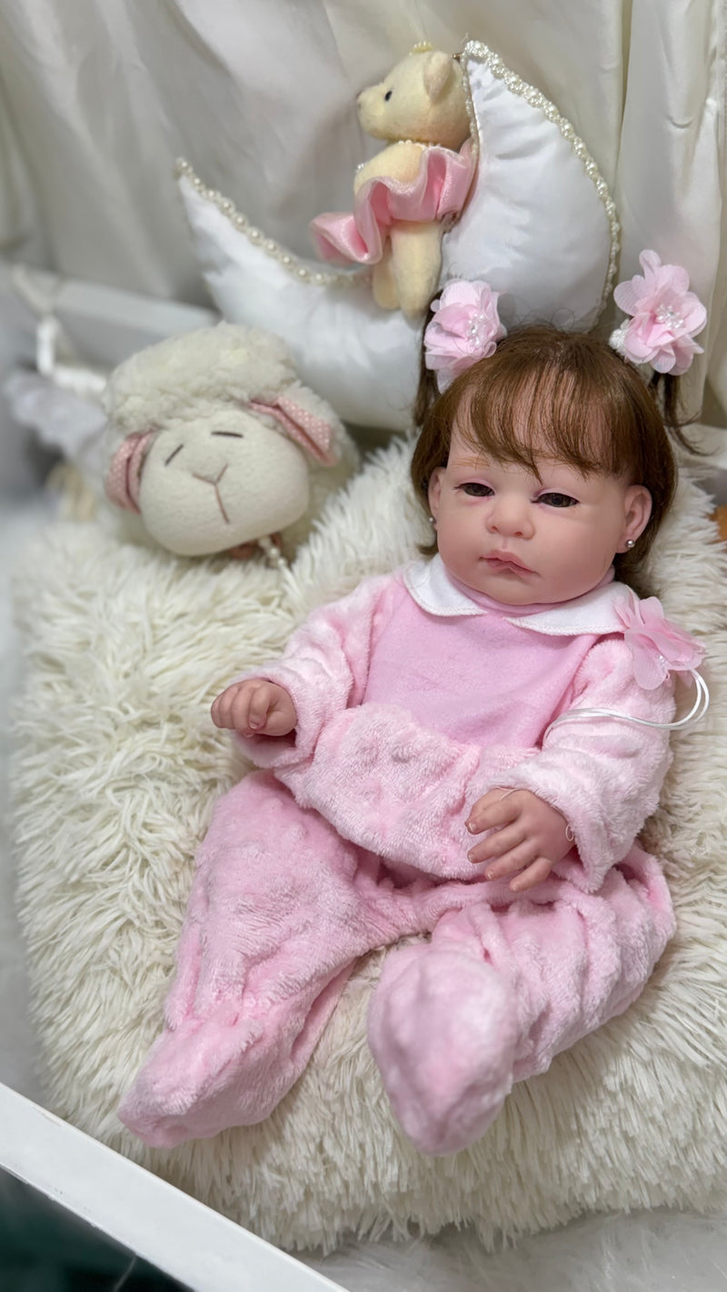 Bebê Reborn Maria Flor Lançamento + Enxoval COMPLETO + 12X SEM JUROS + Frete Grátis