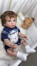 Bebê Reborn Pedrinho Menino Silicone  Lançamento 2024 + Enxoval de brinde + 12X sem juros+ Frete Grátis