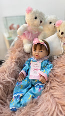 Bebê Reborn Silicone Sólido que Mama e Faz Xixi Marie 43 cm