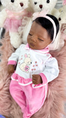Bebê Reborn Gabi Menina Ultra Premium Realista - Corpo de Tecido, Membros de Silicone e Cabelo de Mohair