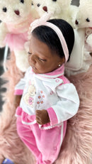 Bebê Reborn Gabi Menina Ultra Premium Realista - Corpo de Tecido, Membros de Silicone e Cabelo de Mohair