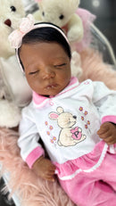 Bebê Reborn Gabi Menina Ultra Premium Realista - Corpo de Tecido, Membros de Silicone e Cabelo de Mohair