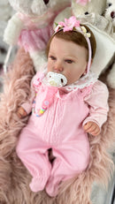Bebê Reborn Marie Premium Realista com Olhinhos Brilhantes - Enxoval Completo