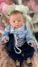 Bebê Reborn Menino Premium Ultrarealista com Cabelo Pintado à Mão - Enxoval Completo