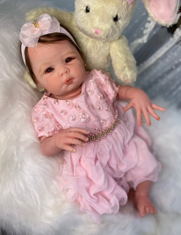 Bebê Reborn Anna Lançamento 2024+ Enxoval de brinde+ 6X sem juros+ Frete Grátis
