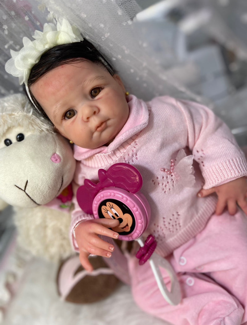 Bebê Reborn Ana Silicone  Lançamento 2024+ Enxoval de brinde+ 6X sem juros+ Frete Grátis