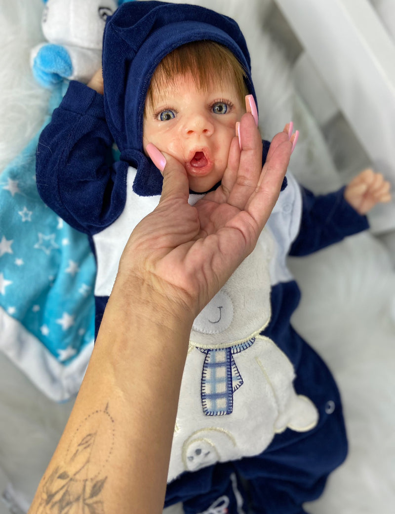 Bebê Reborn Menino Silicone Sólido Premium  Lançamento 2024+ Enxoval de brinde+ 6X sem juros+ Frete Grátis