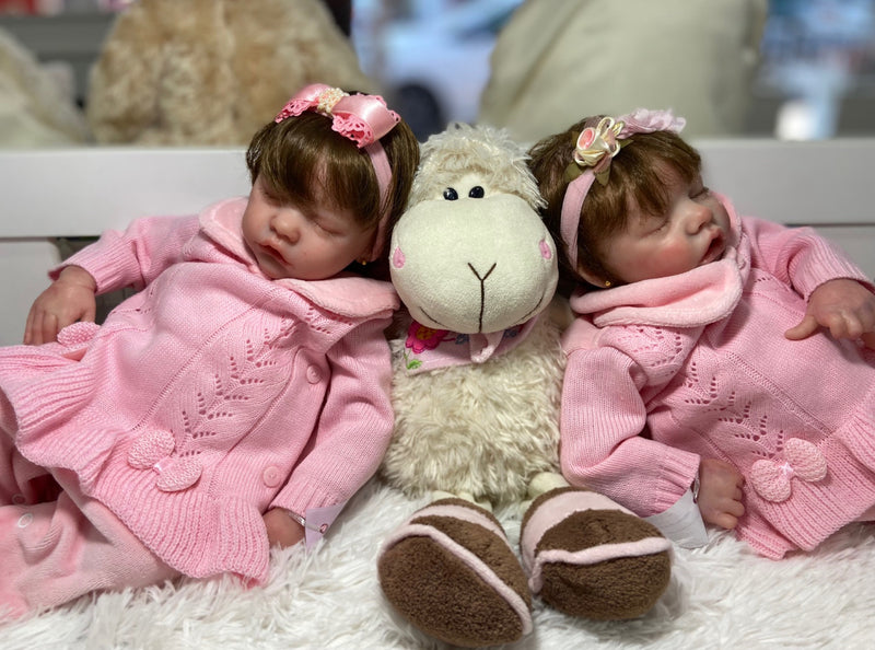 Bebê Reborn Gêmeas Twin A e Twin B Premium Lançamento 2024+ Enxoval de brinde+ 6X sem juros+ Frete Grátis