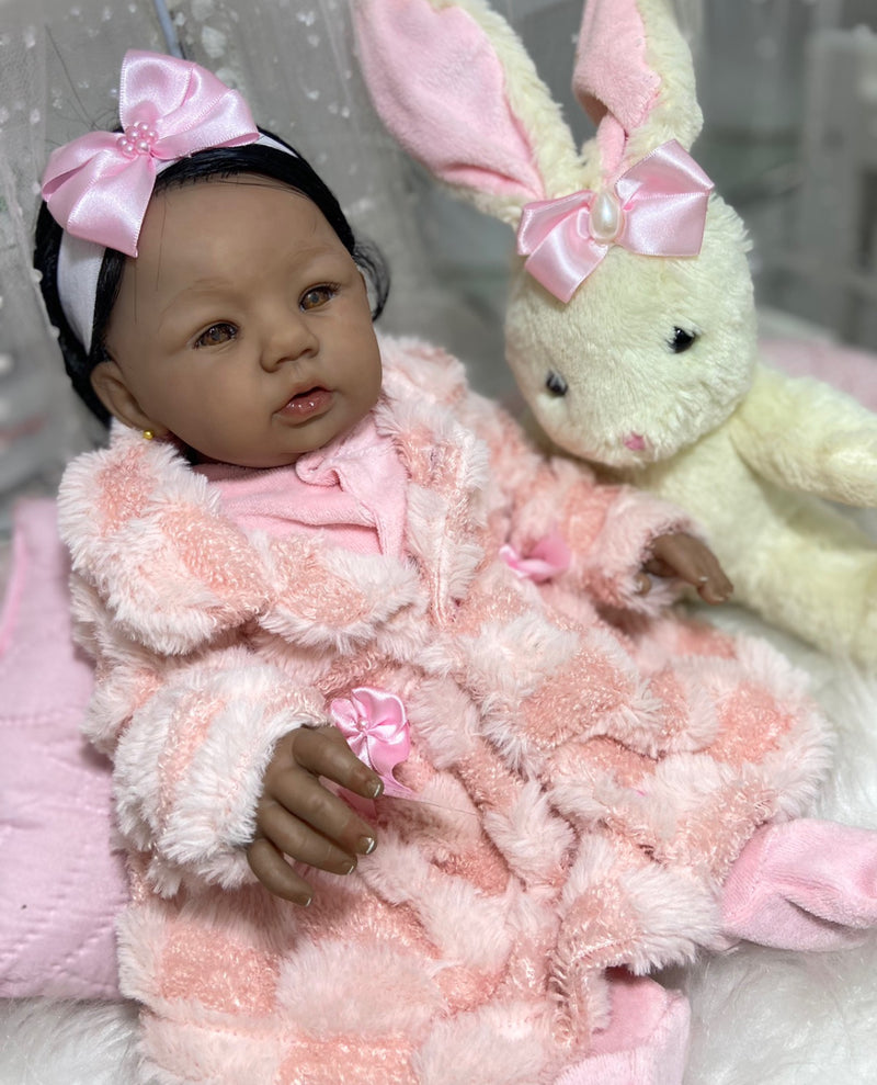 Bebê Reborn Abgail peça única Lançamento 2024+ Enxoval de brinde+ 6X sem juros+ Frete Grátis