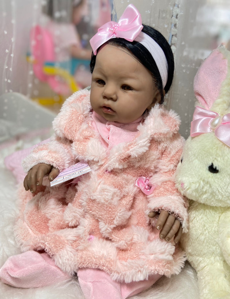 Bebê Reborn Abgail peça única Lançamento 2024+ Enxoval de brinde+ 6X sem juros+ Frete Grátis