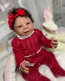 Bebê Reborn cacheada PEÇA ÚNICA + Enxoval COMPLETO + 12X sem juros + Frete Grátis