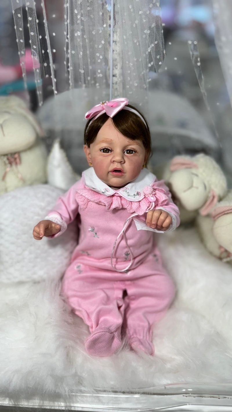 Bebê Reborn Anny faz cocô e xixi  2025 + Enxoval de brinde+ 6X sem juros+ Frete Grátis