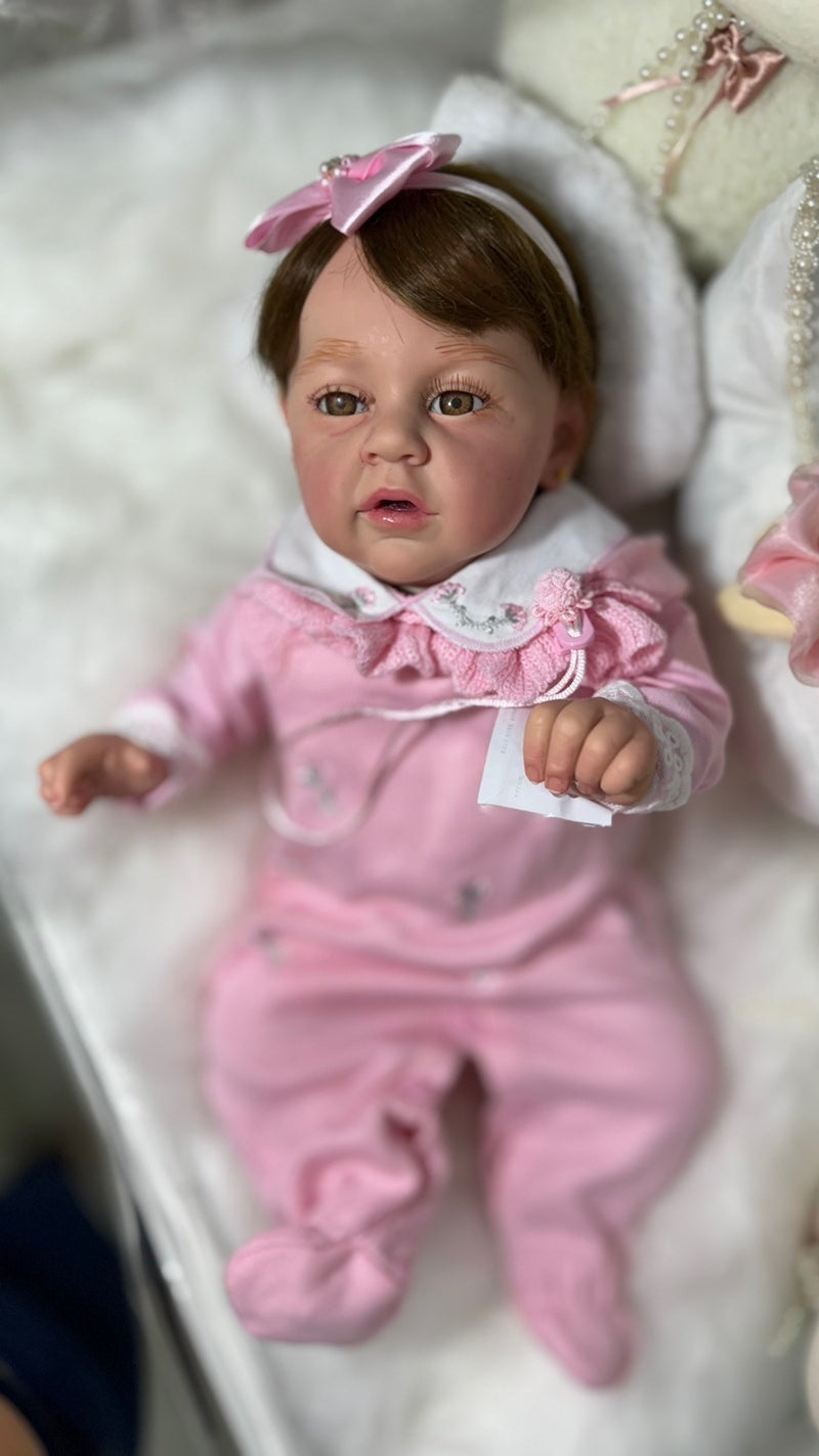 Bebê Reborn Anny faz cocô e xixi  2025 + Enxoval de brinde+ 6X sem juros+ Frete Grátis