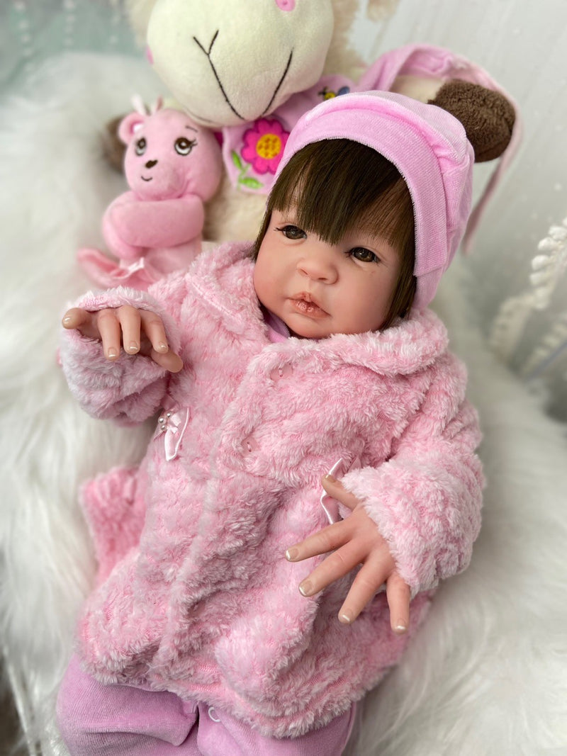 Bebê Reborn Julie  Silicone Banho Lançamento 2025+ Enxoval de brinde+ 6X sem juros+ Frete Grátis (cópia)