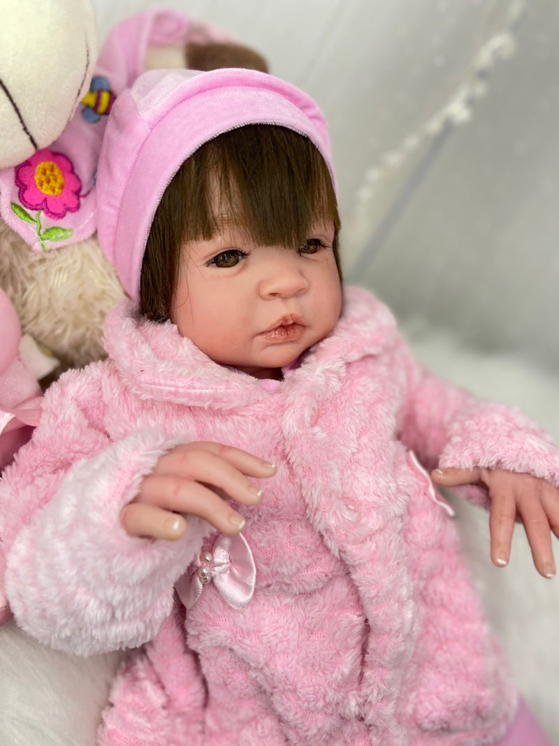 Bebê Reborn Julie  Silicone Banho Lançamento 2025+ Enxoval de brinde+ 6X sem juros+ Frete Grátis (cópia)