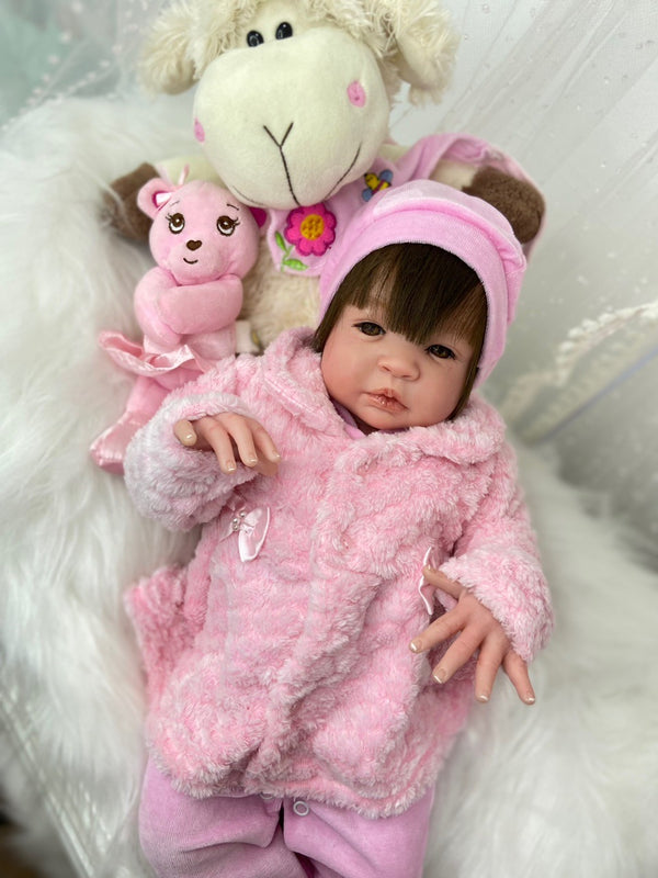 Bebê Reborn Julie  Silicone Banho Lançamento 2025+ Enxoval de brinde+ 6X sem juros+ Frete Grátis (cópia)