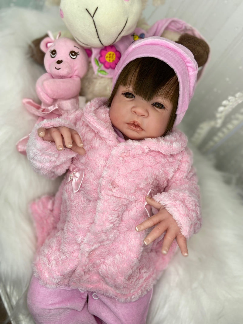Bebê Reborn Julie  Silicone Banho Lançamento 2025+ Enxoval de brinde+ 6X sem juros+ Frete Grátis (cópia)