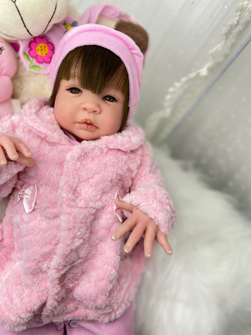 Bebê Reborn Julie  Silicone Banho Lançamento 2025+ Enxoval de brinde+ 6X sem juros+ Frete Grátis (cópia)