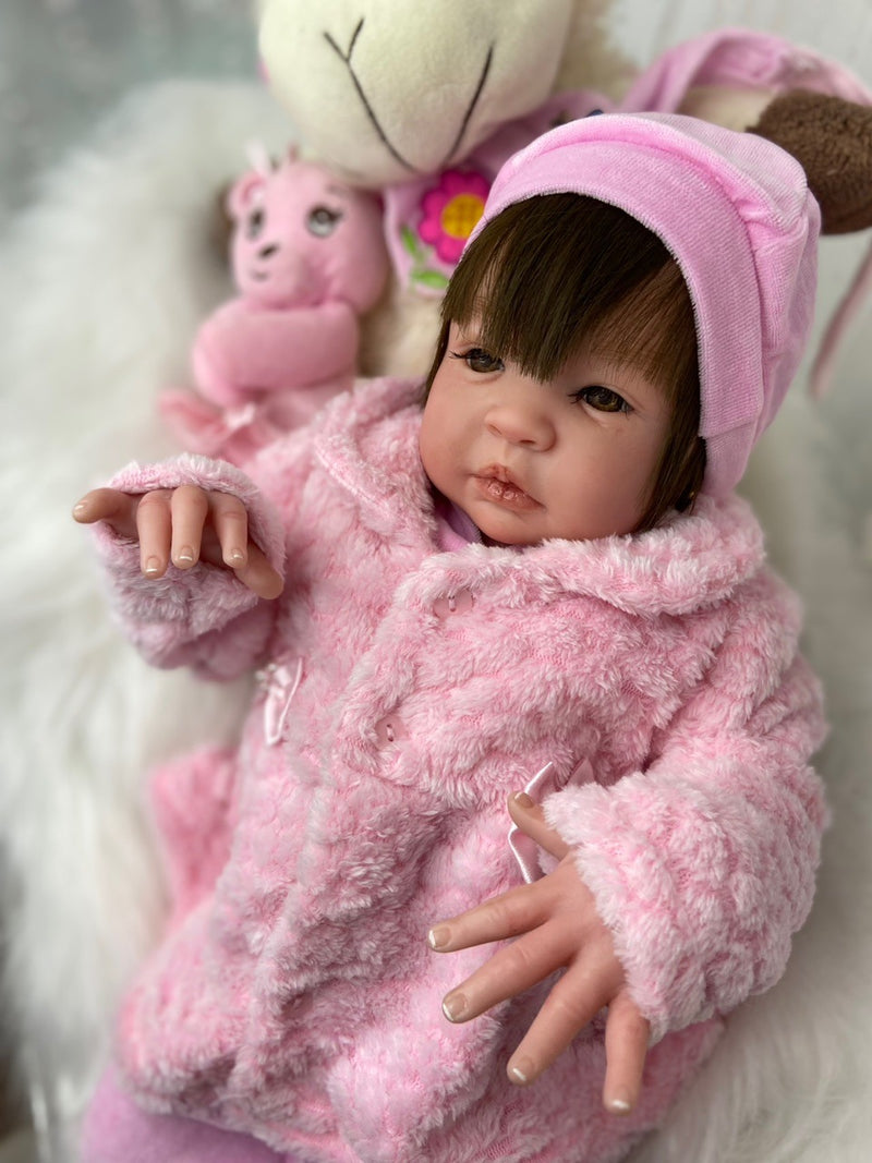 Bebê Reborn Julie  Silicone Banho Lançamento 2025+ Enxoval de brinde+ 6X sem juros+ Frete Grátis (cópia)