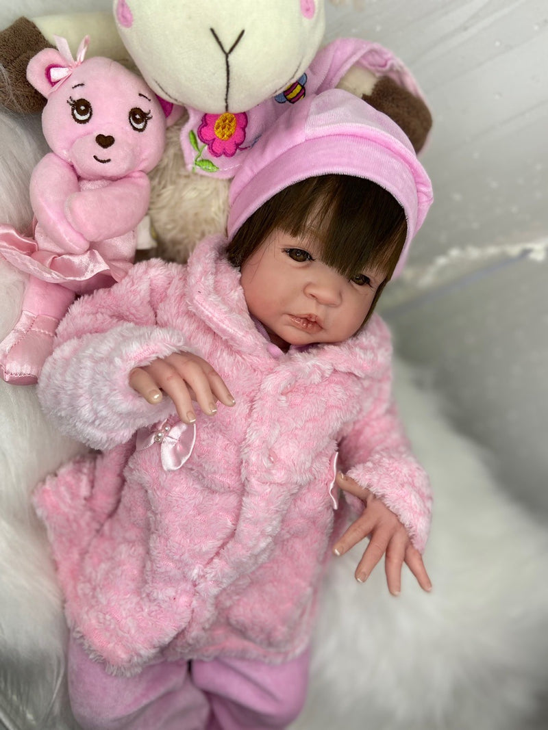 Bebê Reborn Julie  Silicone Banho Lançamento 2025+ Enxoval de brinde+ 6X sem juros+ Frete Grátis (cópia)