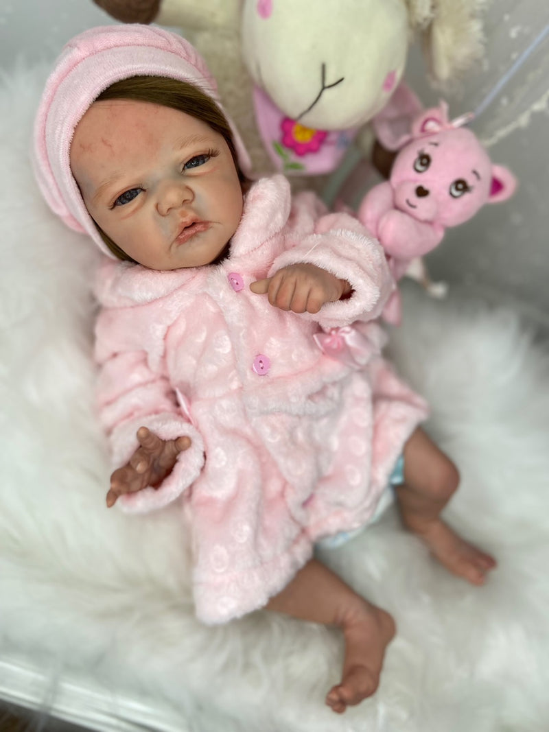 Bebê Reborn Valentina Lançamento faz coco e xixi 2024+ Enxoval de brinde+ 6X sem juros+ Frete Grátis