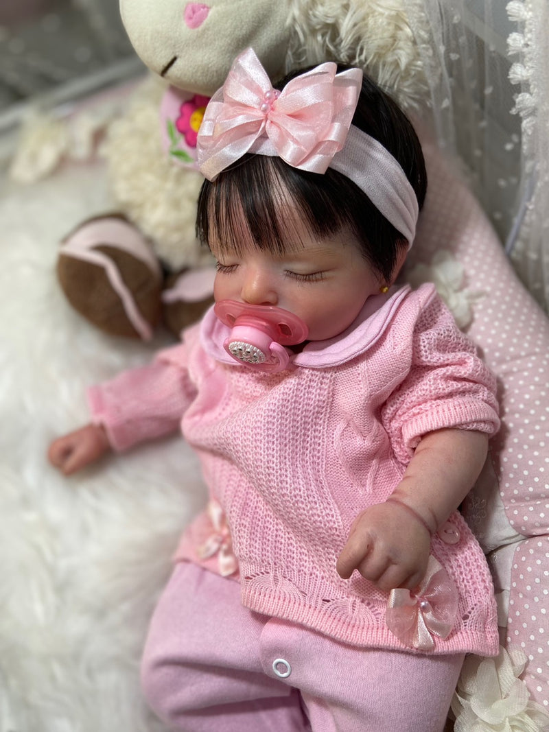 Bebê Reborn Rosalie Premium Lançamento 2024+ Enxoval de brinde+ 6X sem juros+ Frete Grátis