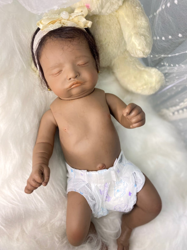 Bebê Reborn Rosalie cabelo humano  Silicone  Lançamento 2024+ Enxoval de brinde+ 6X sem juros+ Frete Grátis