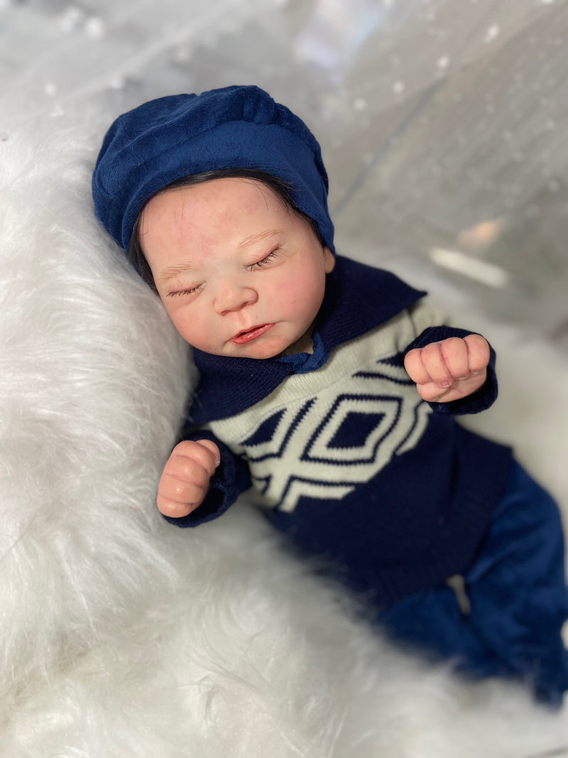 Bebê Reborn Benicio realista tecido Premium Lançamento 2024+ Enxoval de brinde+ 6X sem juros+ Frete Grátis