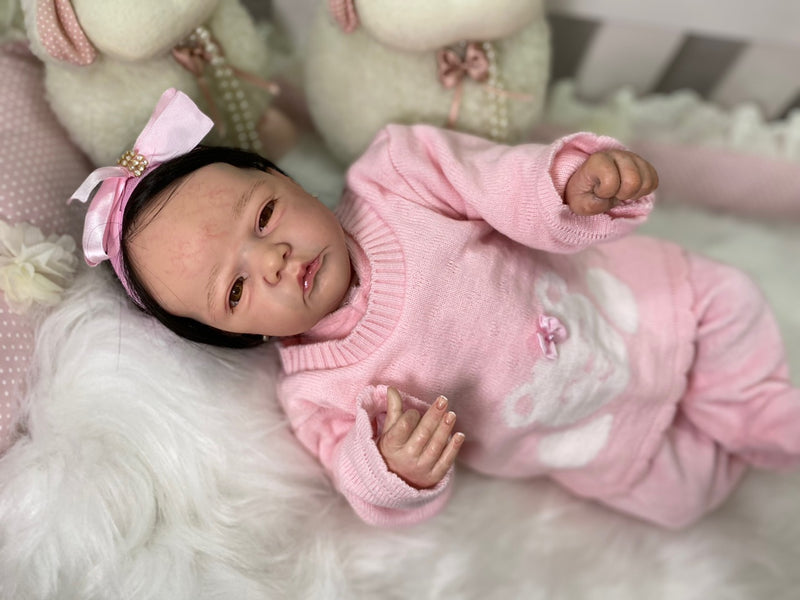 Bebê Reborn Valentina Silicone  Lançamento 2024+ Enxoval de brinde+ 6X sem juros+ Frete Grátis