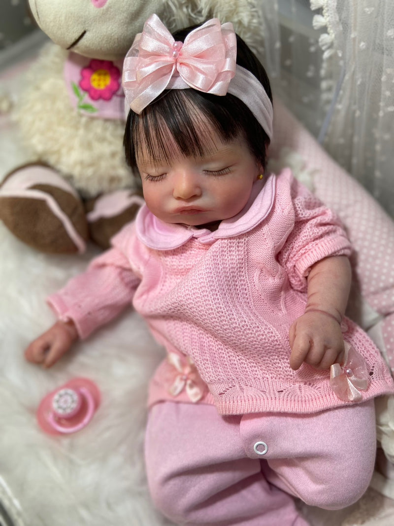 Bebê Reborn Rosalie Premium Lançamento 2024+ Enxoval de brinde+ 6X sem juros+ Frete Grátis
