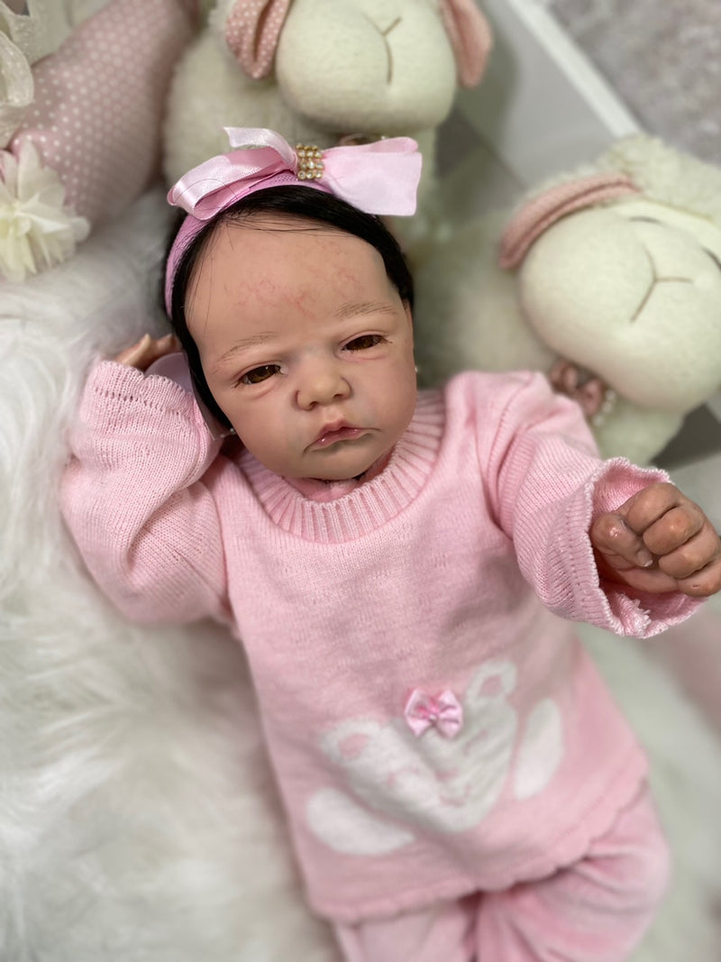 Bebê Reborn Valentina Silicone  Lançamento 2024+ Enxoval de brinde+ 6X sem juros+ Frete Grátis