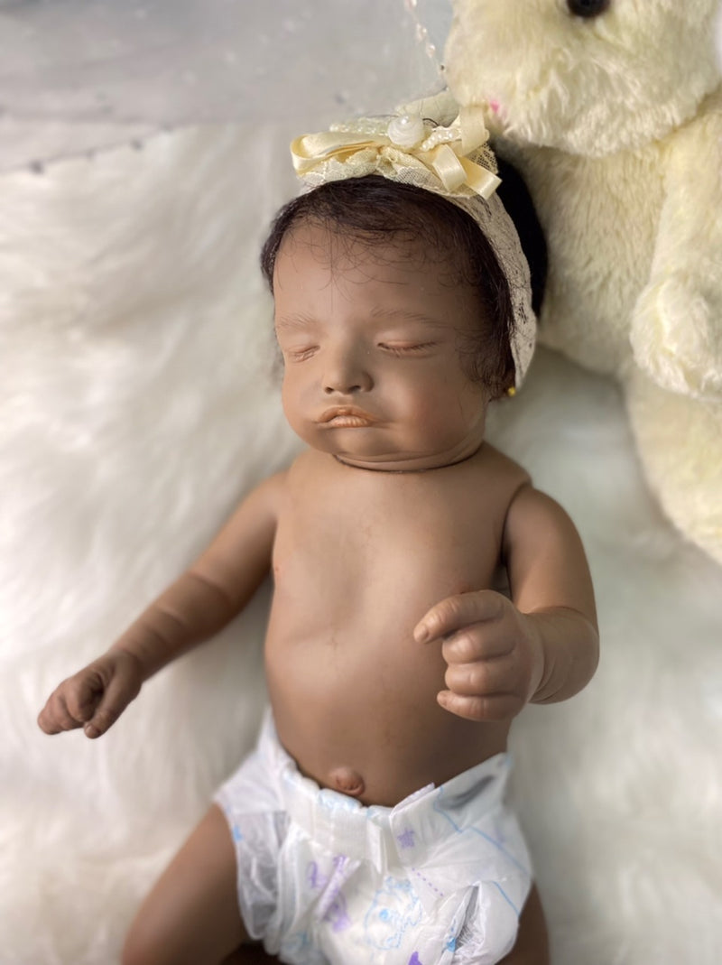 Bebê Reborn Rosalie cabelo humano  Silicone  Lançamento 2024+ Enxoval de brinde+ 6X sem juros+ Frete Grátis